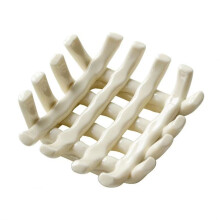 Ceramic Soap Holder for Bathroom, Stylish Self-Draining Dish with Hollow Design, Ideal for Shower and Bathroom Use A