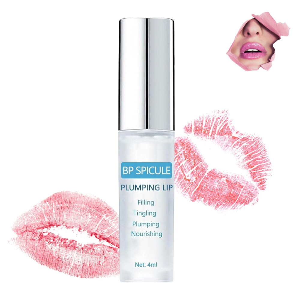 Lip Plumper with Hyaluronic Acid, Hydrating NonSticky Plumping Lip Gloss 4ml Korean Formula