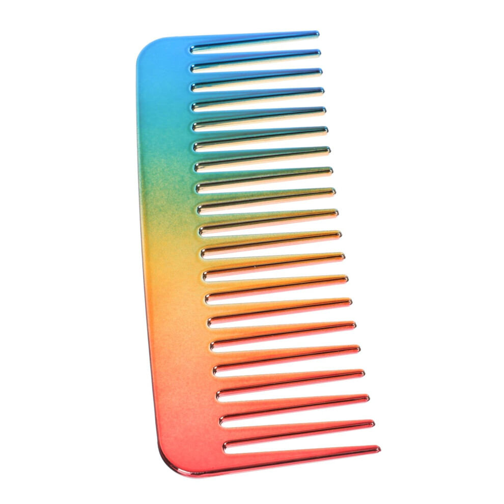 Unisex Wide Tooth Detangling Hair Comb Gradient Color For Curly Hair Styling And Knot Removal