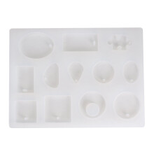 Silikonform für Schmuckanhänger-Projekte, Harzform mit glatter und flexibler Oberfläche, facettierte, klare Silikonstruktur für DIY-Schmuck.