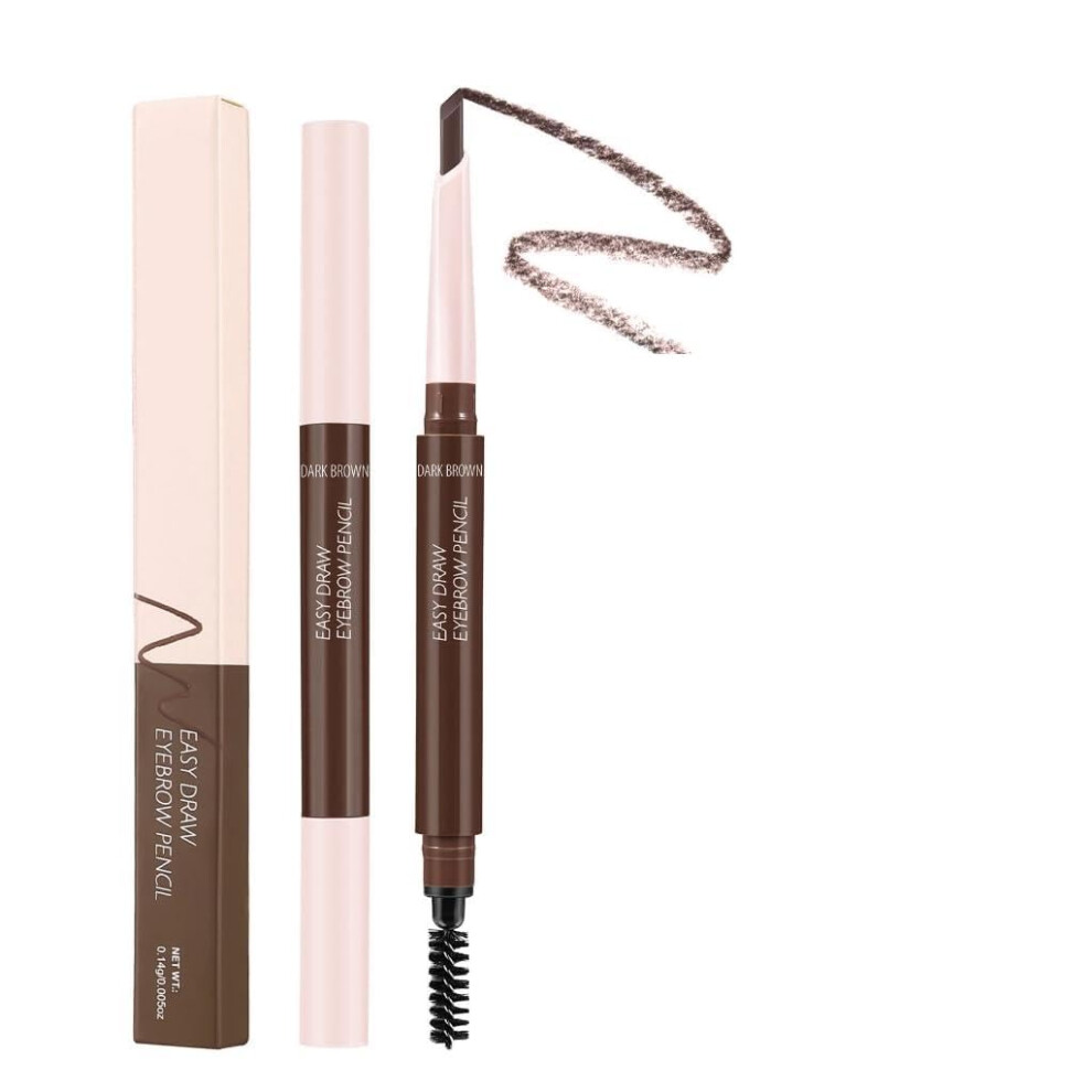 Waterproof Eyebrow Pencil DualHead Design with Brush Sweat Resistant Precision Tip for Natural Brows