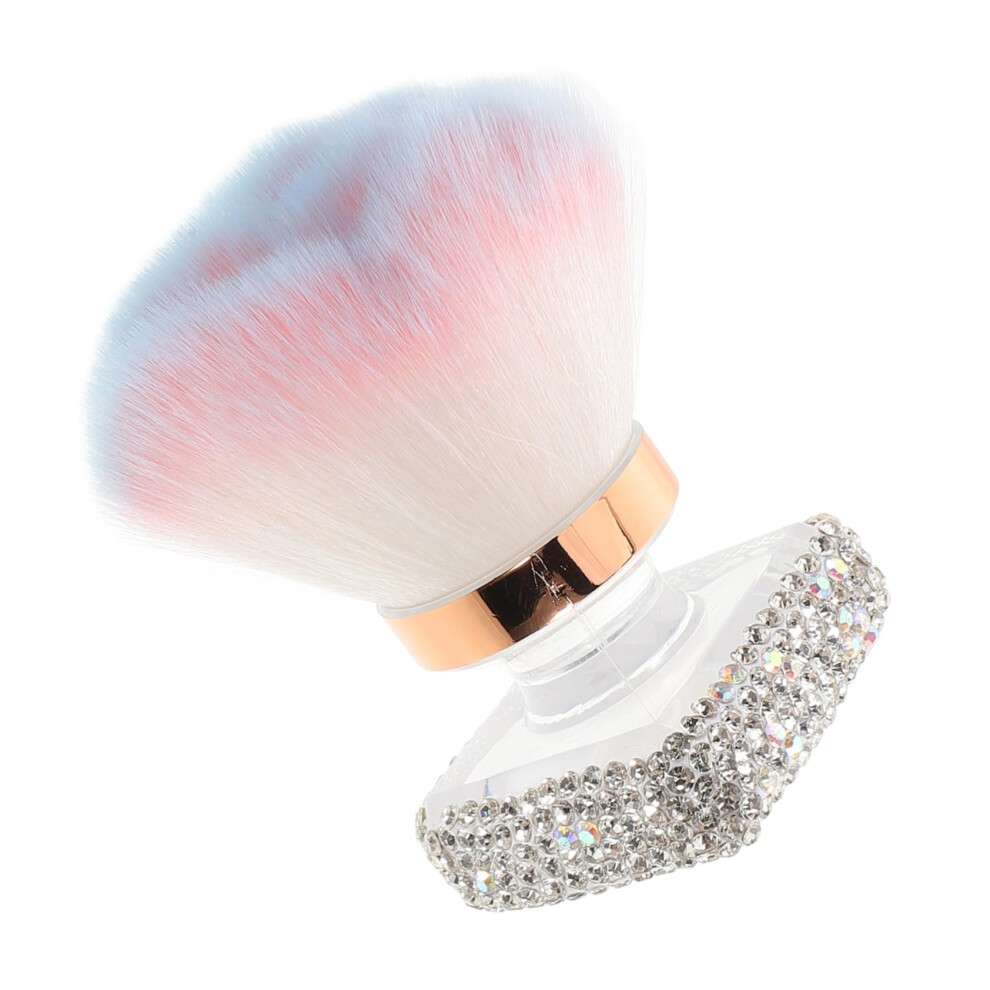 2 in 1 Nail Dust Brush with Soft Fiber Bristles, Flower Shaped for Nails and Face Makeup