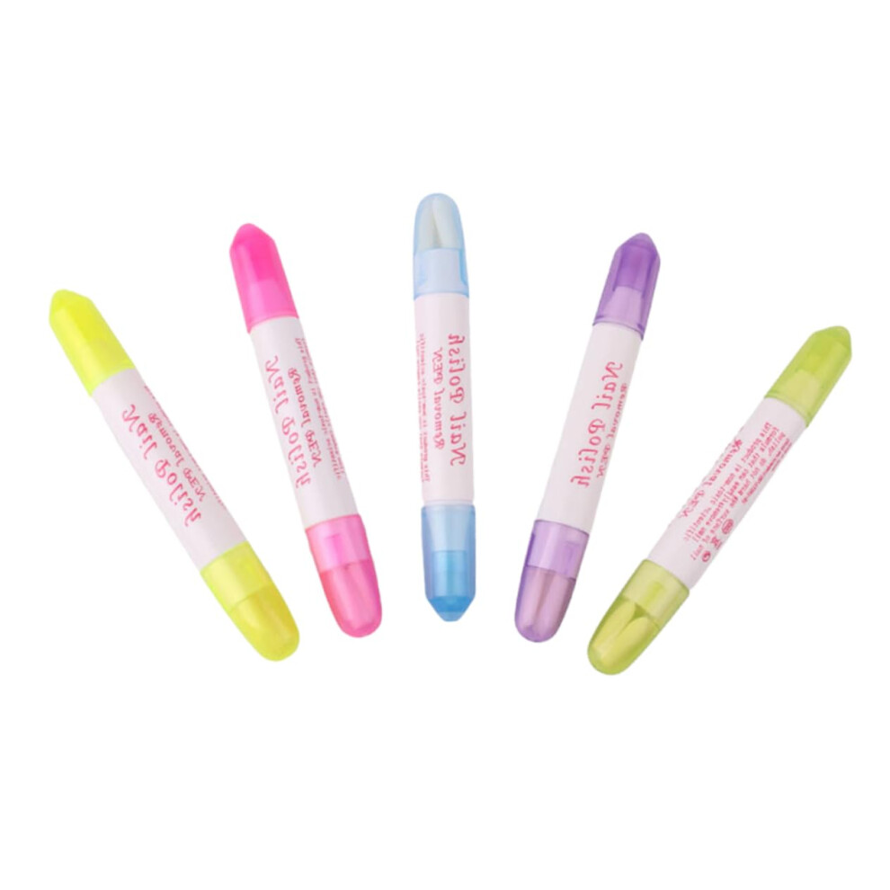 5pcs Precision Nail Polish Remover Pen Set for Cuticle Edge Cleaning and SalonQuality Finish