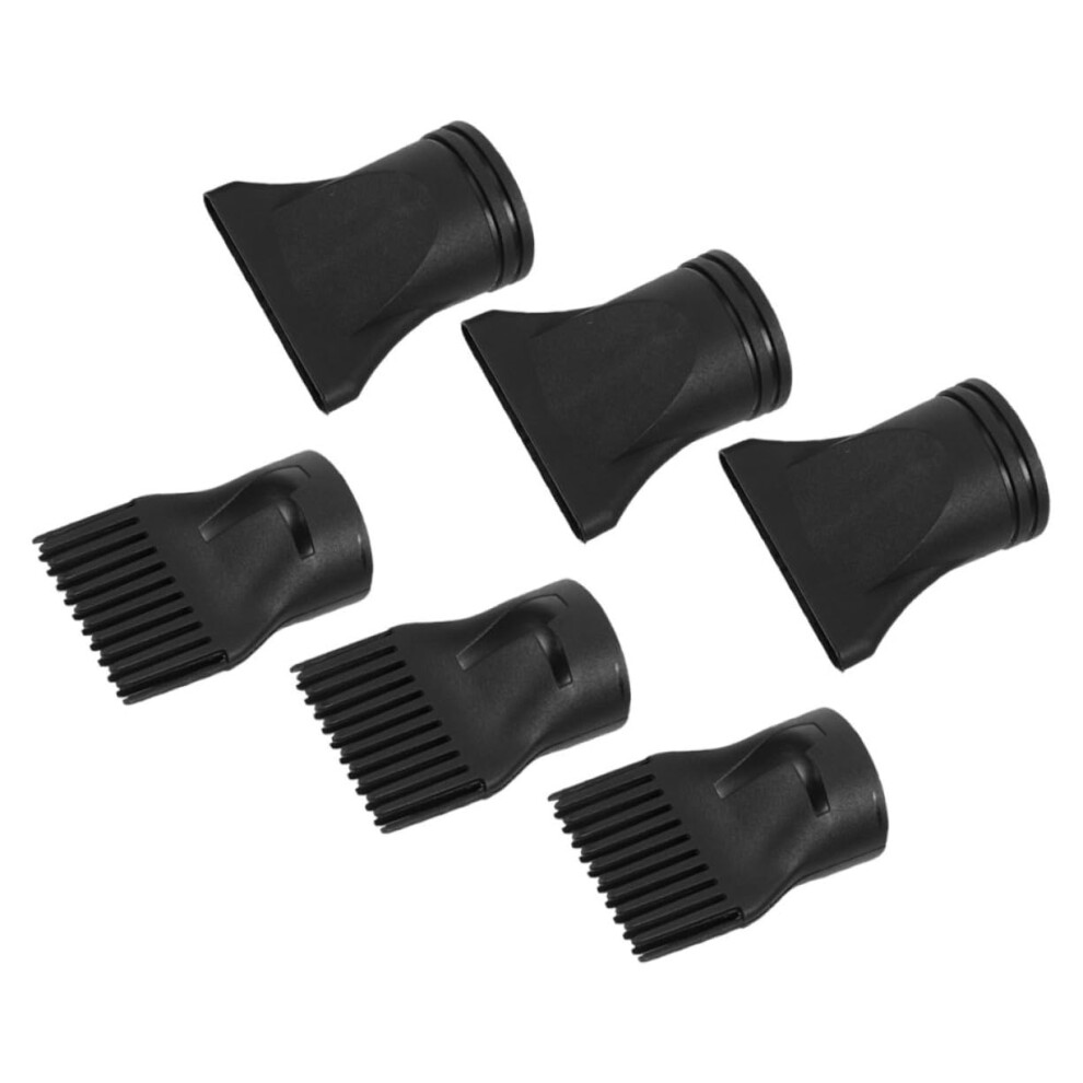 6pcs Universal Hair Dryer Diffuser and Nozzle Set with Precision Airflow for Styling