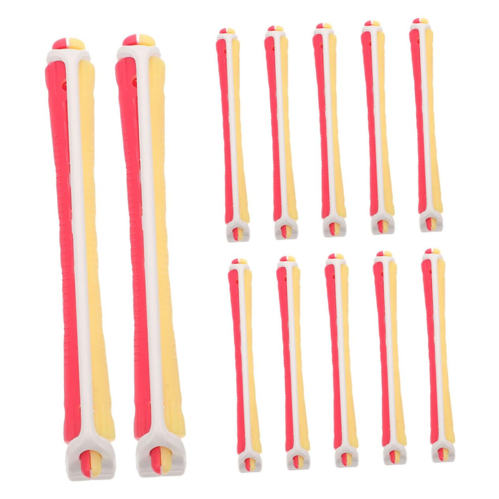 24pcs Hair Curlers Plastic Perm Rods NoHeat Styling for Women DIY Smooth Curls Home and Salon Use