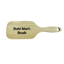 Funny Bald Man Comb Wooden Toothless Hairbrush Gag Gift Novelty Grooming Tool for Men