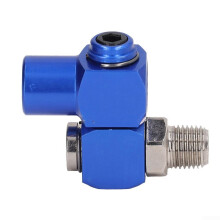 Air Fitting Hose Connector 360 Rotating Pneumatic Tool For Motorcycle CNC Aluminum 150 PSI Rating AntiFlex