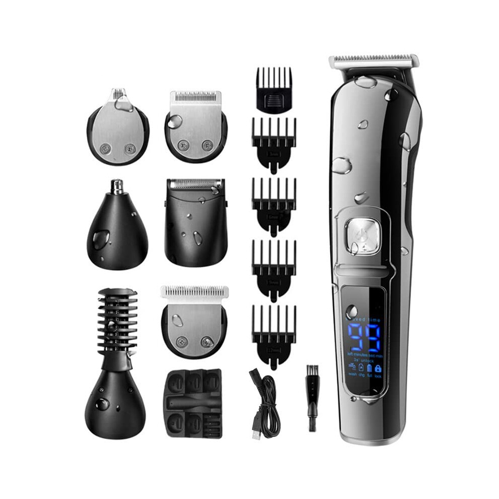 Hair Clippers and Beard Trimmer for Men, AllinOne Grooming Set, IPX7 Waterproof, Cordless Kit