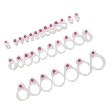 15Pcs/25Pcs Different Size Guide Rings-White luminous 25 pieces