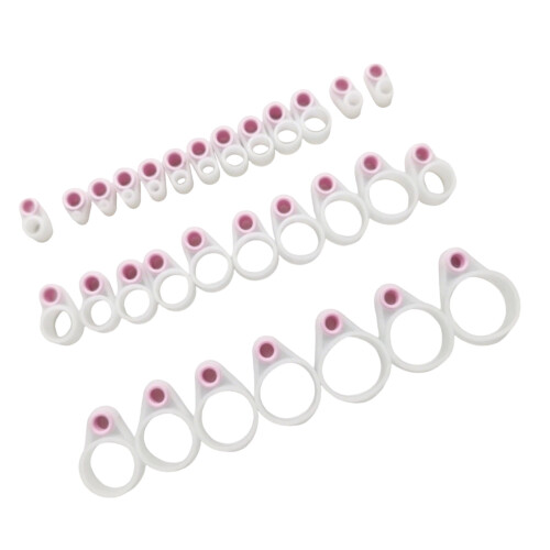 15Pcs/25Pcs Different Size Guide Rings-White luminous 25 pieces