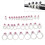 15Pcs/25Pcs Different Size Guide Rings-White luminous 25 pieces 2