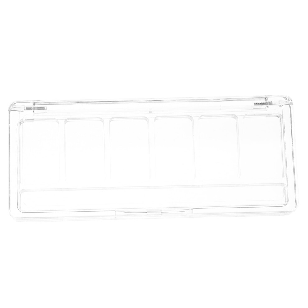 Empty Eyeshadow Palette with Brush Holder, Transparent Makeup Organizer for Travel and Storage