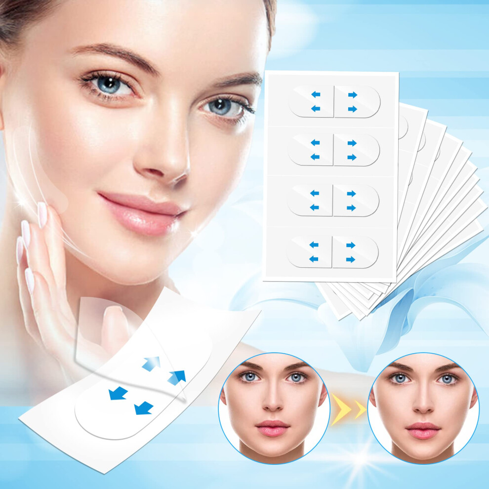 Face Lift Tape 60PCS Invisible Waterproof Instant Lifting Strips for Wrinkles and Sagging Skin