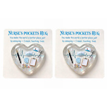 Acrylic Pocket Nurse Hug Portable Inspirational Card For-2PCS B