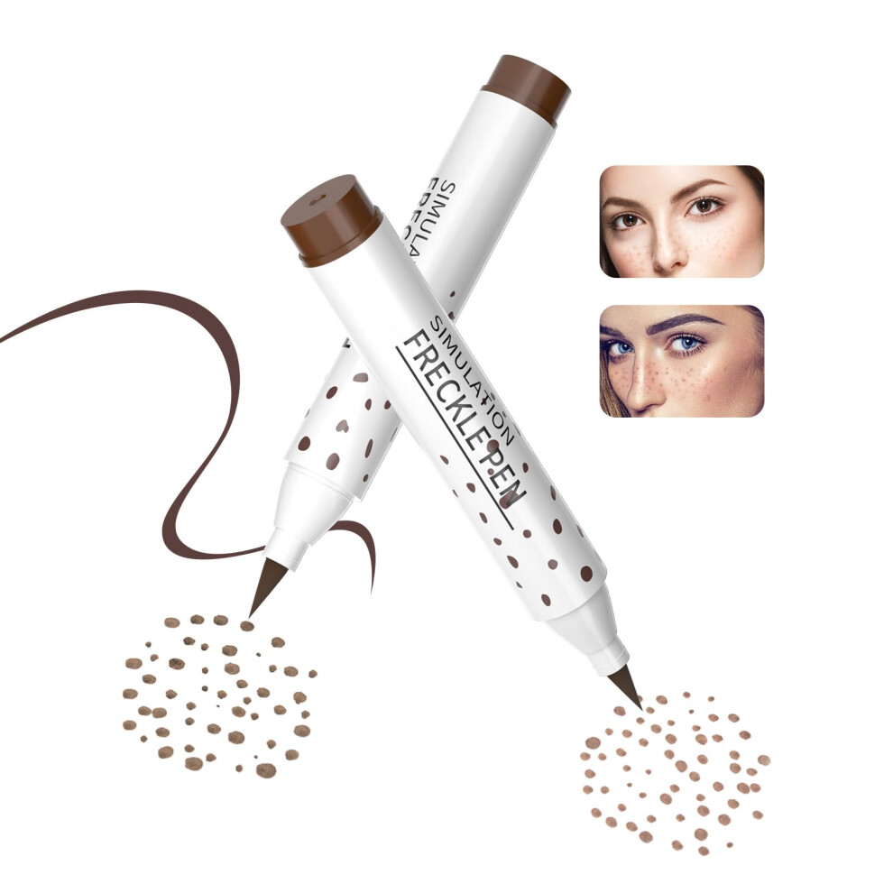 Light/Dark/Brown Freckle Pen Waterproof Dual Color And For Natural Looking Fake Freckles