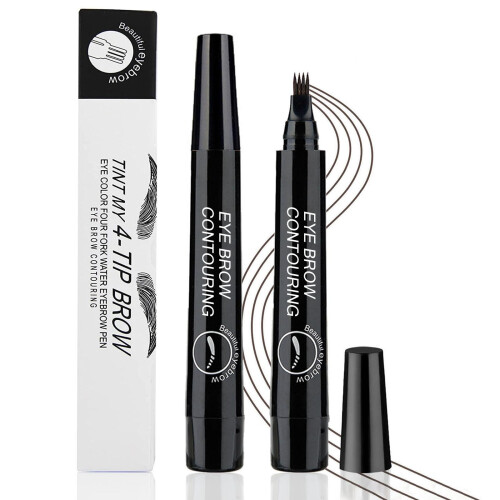 2PCS Eyebrow Tattoo Pen Waterproof Microblading Brow Pencil with MicroFork Tip for Natural Brows