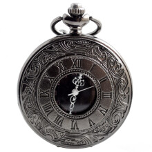 Orologio da tasca analogico con numeri romani, orologio vintage di facile lettura con movimento al quarzo e catena, stile retrò con confezione