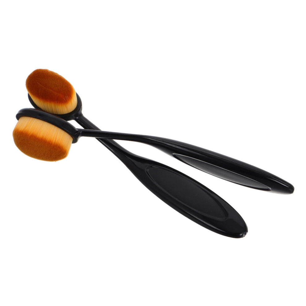 Nail Dust Brush for Manicure Prep, Soft Bristle Nail Cleaning Brush, Compact Oval Head, 2pcs