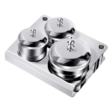 Nail Liquid Container with Lid, Stainless Steel Acrylic Powder Jar Set, Easy Clean, 3pcs