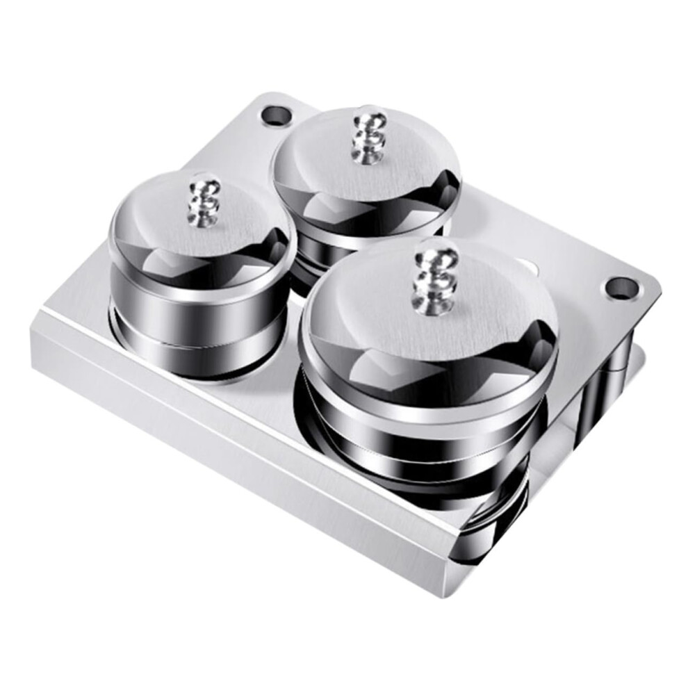 Nail Liquid Container with Lid, Stainless Steel Acrylic Powder Jar Set, Easy Clean, 3pcs