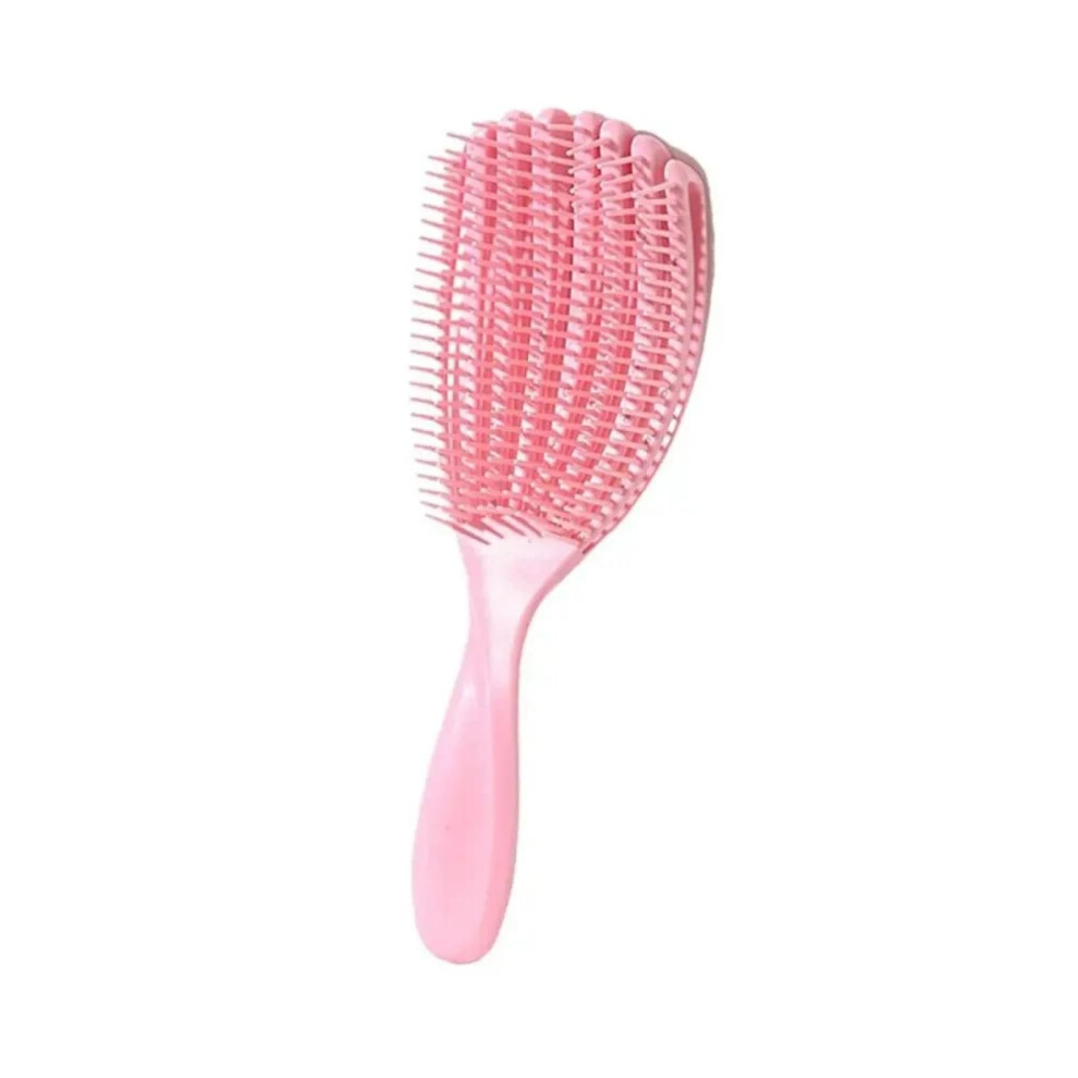 Pink Detangling Hair Brush For Curly Thick Hair With Gentle Scalp Massage And Ergonomic Nonslip Grip
