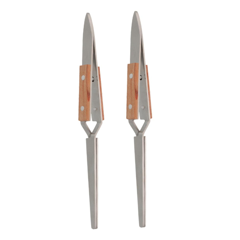 Nail Clamp and Tweezers Set with Ergonomic Grip for Precision Crystal Nail Shaping and Art