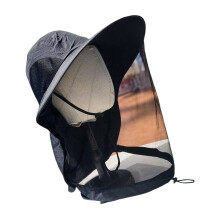 Sun Protections Hat Wide Brim Fishing Hat with Neck Flap-Black