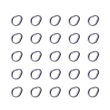 25Pcs Stainless Steel Split Rings Fishing Lures Connectors-M