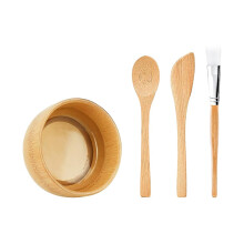 Face Mask Mixing Bowl Set with Spoon Spatula Brush, 4Piece Facial Applicator Kit for Salon and Home