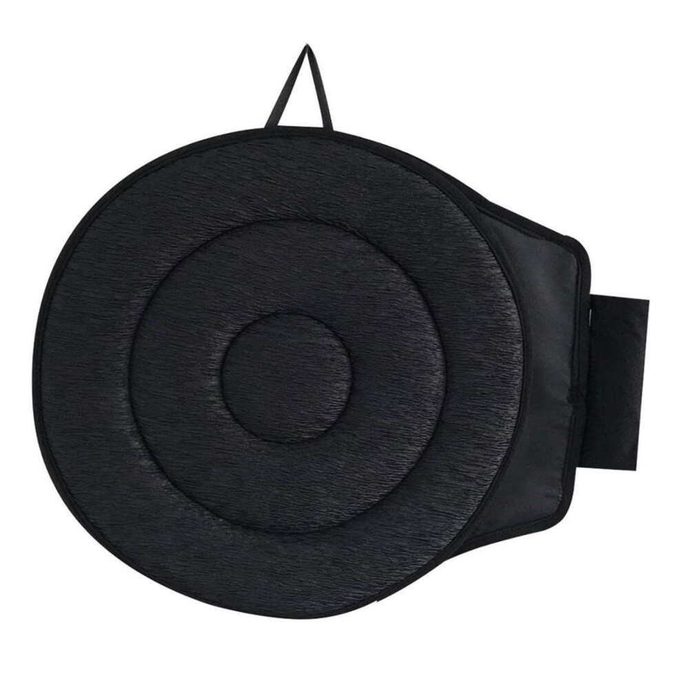 Black 360 Degree Rotation Cushion Car Seat Foam Memory Foam Mat Mobility Aid Revolving Swivel Cushion