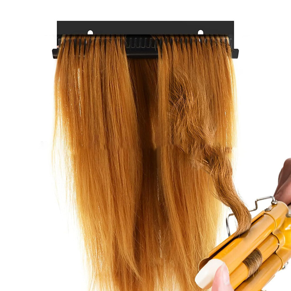 Hair Extension Holder with Dual Locking Suction Cups, Black Hanger Stand for Salon and Home Use