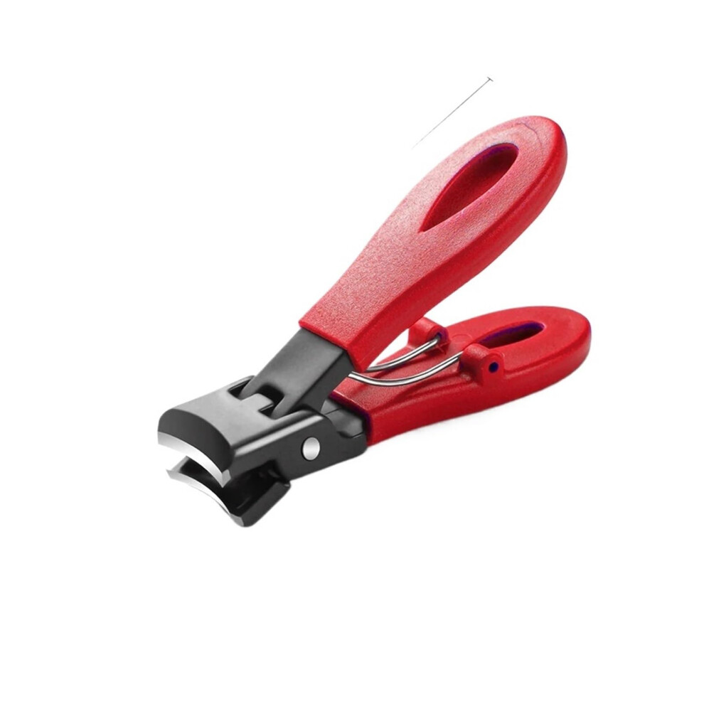 Red Stainless Steel Nail Clippers With Wide Jaw Opening And Precision Blades For Toenails And Fingernails