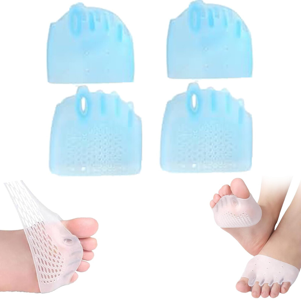 Blue Toe Separators Gel Toe Spacers For Overlapping Toes Foot Pain Relief And Alignment