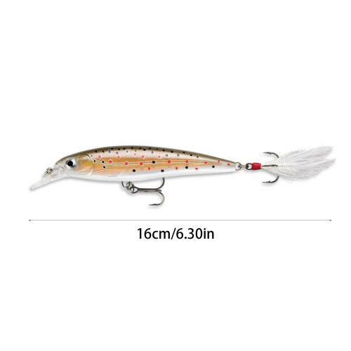 Schwimmende Minnow-Angelköder, künstliche harte Wobbler-Köder,-B 1