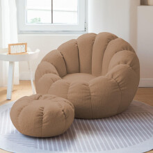 Bean Bag Chair Cover Super Soft Teddy Fabric Faux Fur, Durable for Adults and Kids, No Filling