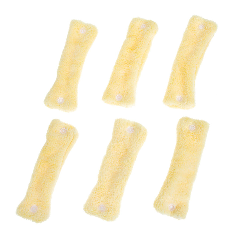 Coral Heatless Curling Rollers Set 6Pcs Soft Fleece Hair Curlers For Women Overnight Styling