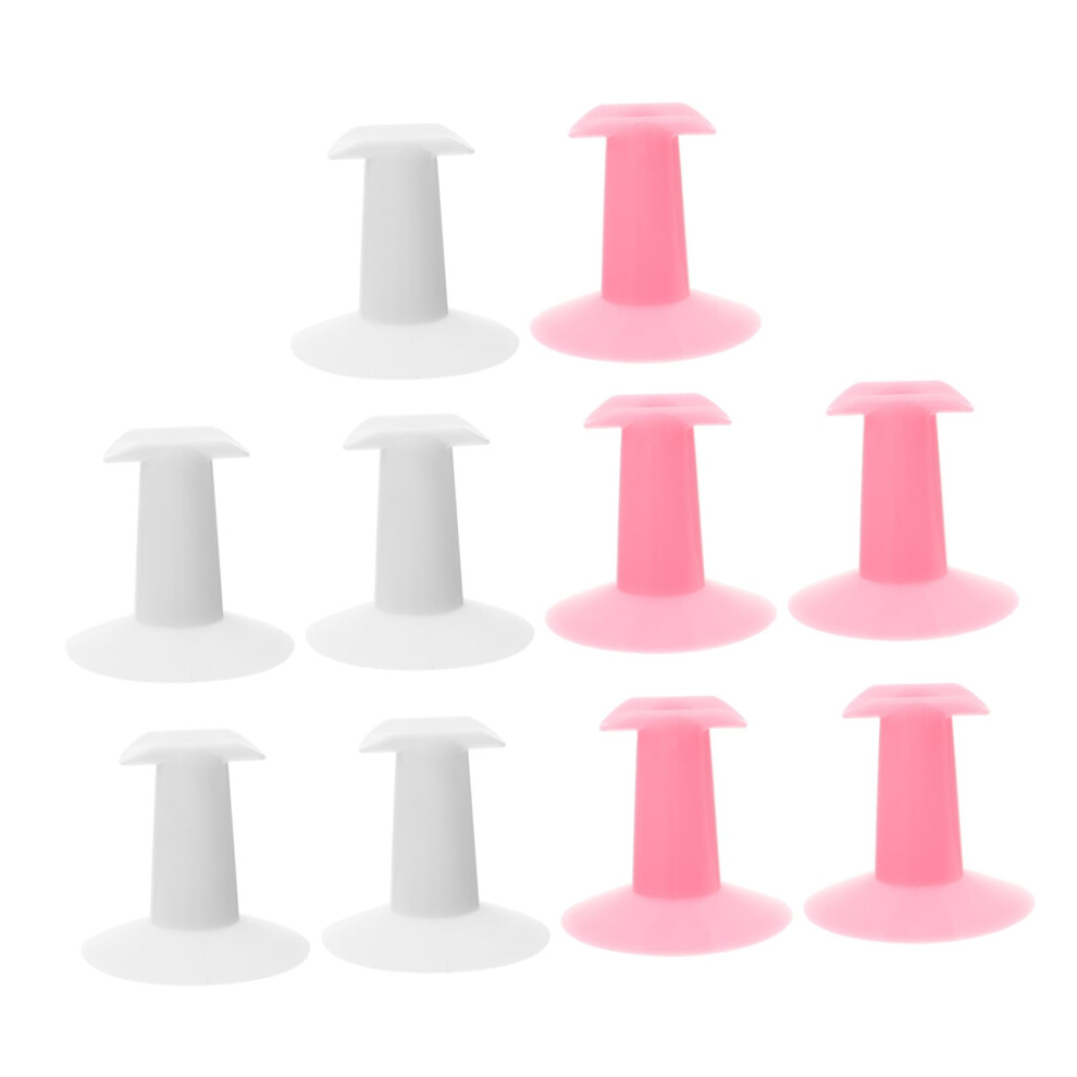 Nail Polish Holder with Stable Finger Support for DIY Manicure and Salon Use, Compact Plastic Rest