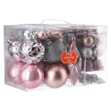 Shimmering Christmas Tree Baubles, Shatterproof Pink Christmas Ornaments Multi-Sized Hanging Christmas Decor For A Vibrant Holiday Display