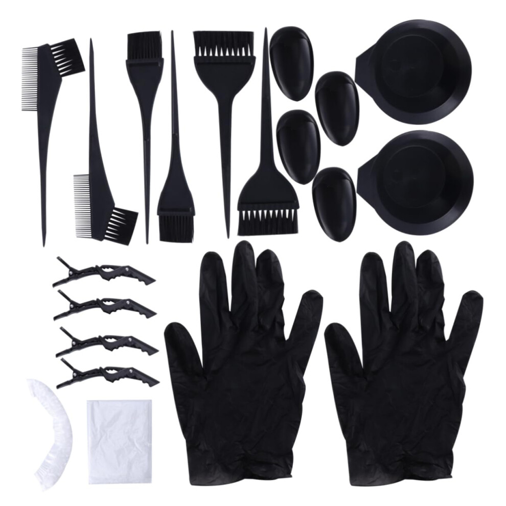 Professional Hair Dyeing Kit 31pcs with Gloves Comb Clips Shawls for Home and Salon Coloring