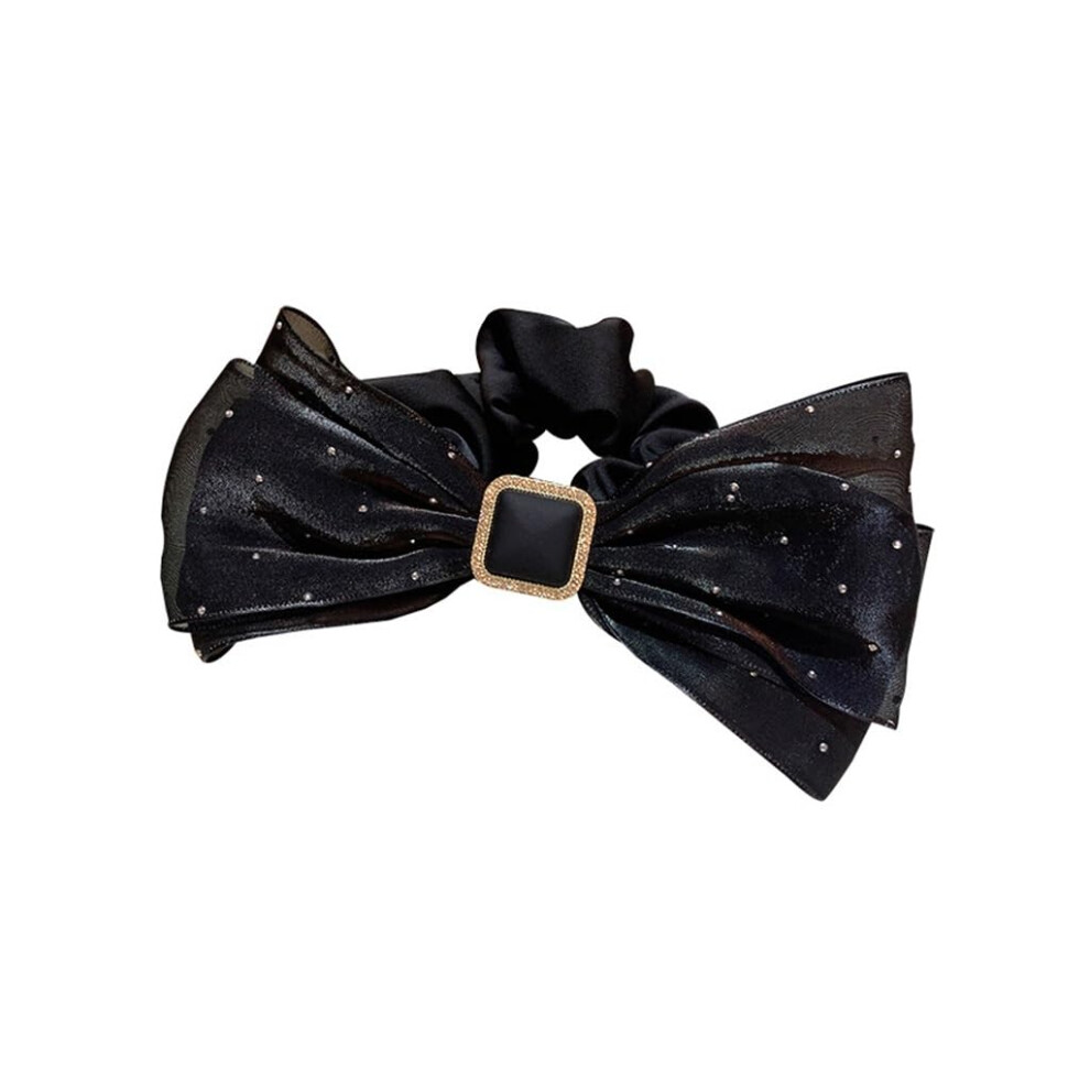 Unisex French Retro Fabric Hair Scrunchie With Nocrease Gentle Hold For Low Ponytail Styling