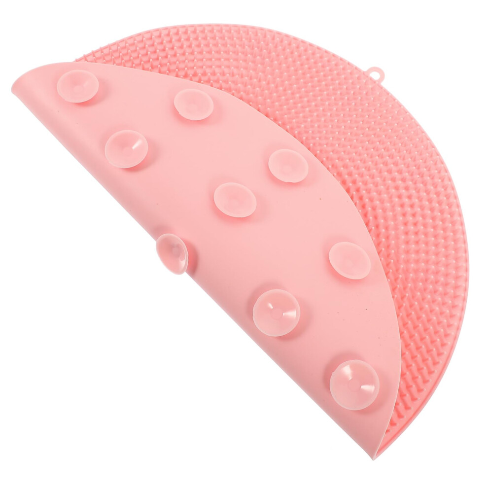 Shower Foot Scrubber Mat with Suction Cups and Silicone Back Brush for Gentle Exfoliation