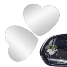 Heart Shaped Blind Spot Mirror 360 Adjustable WideAngle Adhesive Rearview Glass for Cars 2pcs