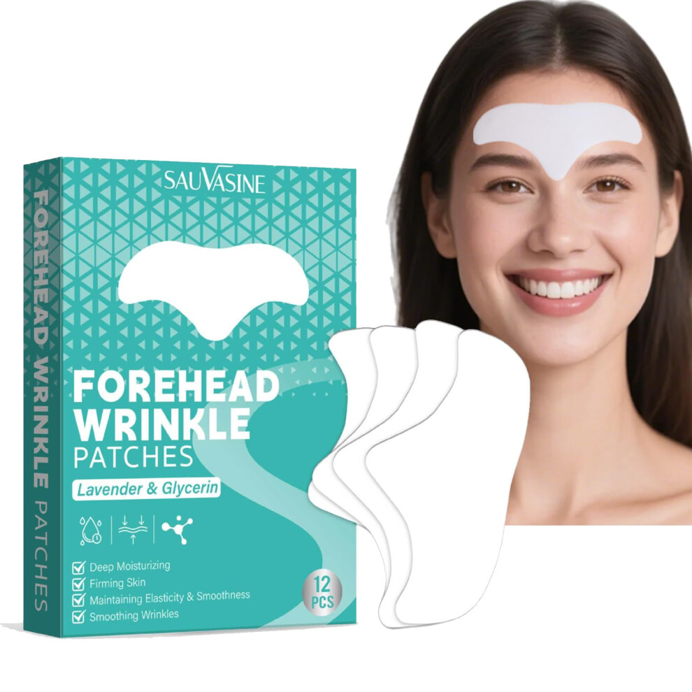 Forehead Wrinkle Patches Overnight Anti Wrinkle Face Tape for Smoothing Lines and Hydration 12pcs