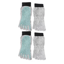 2 paires de chaussettes d'exercice respirantes à cinq-Noir S