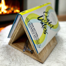 MultiFunctional Triangle Book Holder No Assembly Required Wooden Book Stand With Storage Cubby For Organized Reading