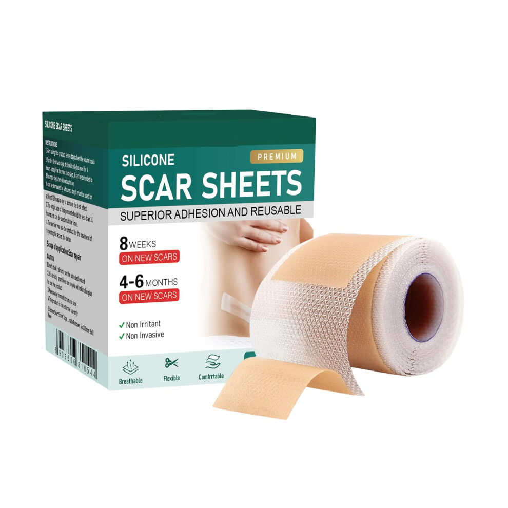 Silicone Scar Sheets for Keloid Burn Acne and Surgical Scars, Medical Grade Scar Removal Tape