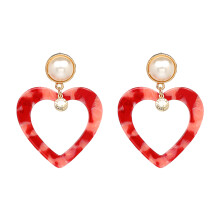 Marmoriertes florales Strass-Design, schicker Schmuck, geometrische Hängeohrringe, Kristall-Ohrringe in verschiedenen Farben, Statement-Ohrringe aus