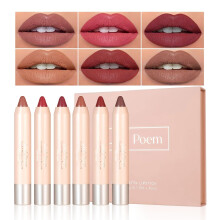 Matte Lipstick Set 6 Pcs Waterproof LongLasting Retractable Lip Crayon for Women Gift Makeup