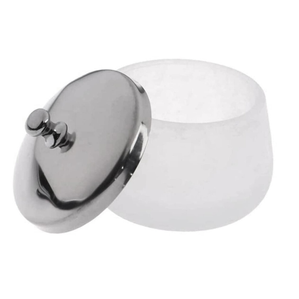 Crystal Glass Nail Polish Remover Cup with Frosted Manicure Bowl, SpillResistant and Durable