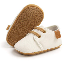 Baby Boy Girl Sneakers Ankle Shoes Non Slip Soft Sole Prewalker First Walker Crib Shoes 36 Months White